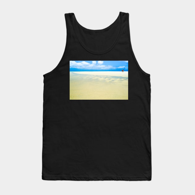 White coral sand on tropical island. Tank Top by brians101